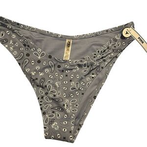 PINK Victoria's Secret Gray Paisley Bikini Bottom